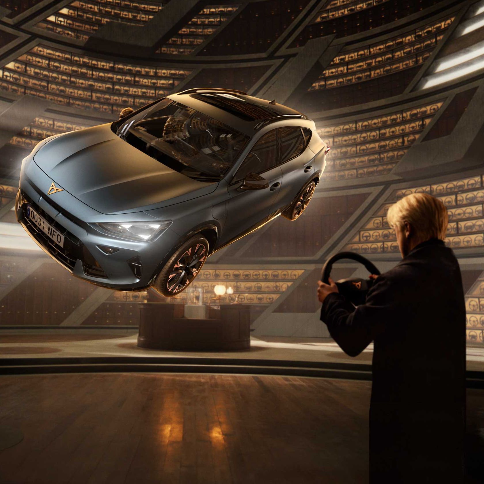CUPRA Formentor v kampanji The Chosen One lebdi v zraku, medtem, ko ga "upravlja" Tom Felton, ki predstavlja Draca Malfoya iz kultne filmske sage Harry Potter.