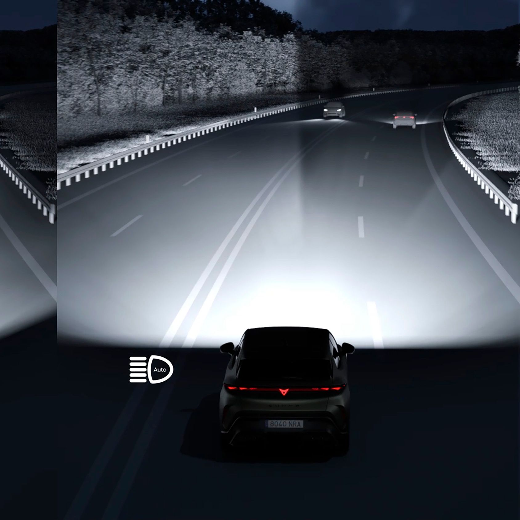 Matrične LED-luči CUPRA Ravala VZ se ponašajo z izjemnim dizajnom in funkcionalnostjo.