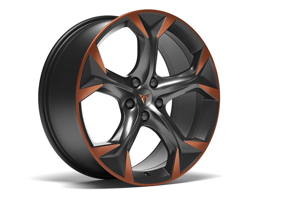 CUPRA Leichtmetallfelgen 19 Zoll Schwarz/Kupfer für den CUPRA Formentor.