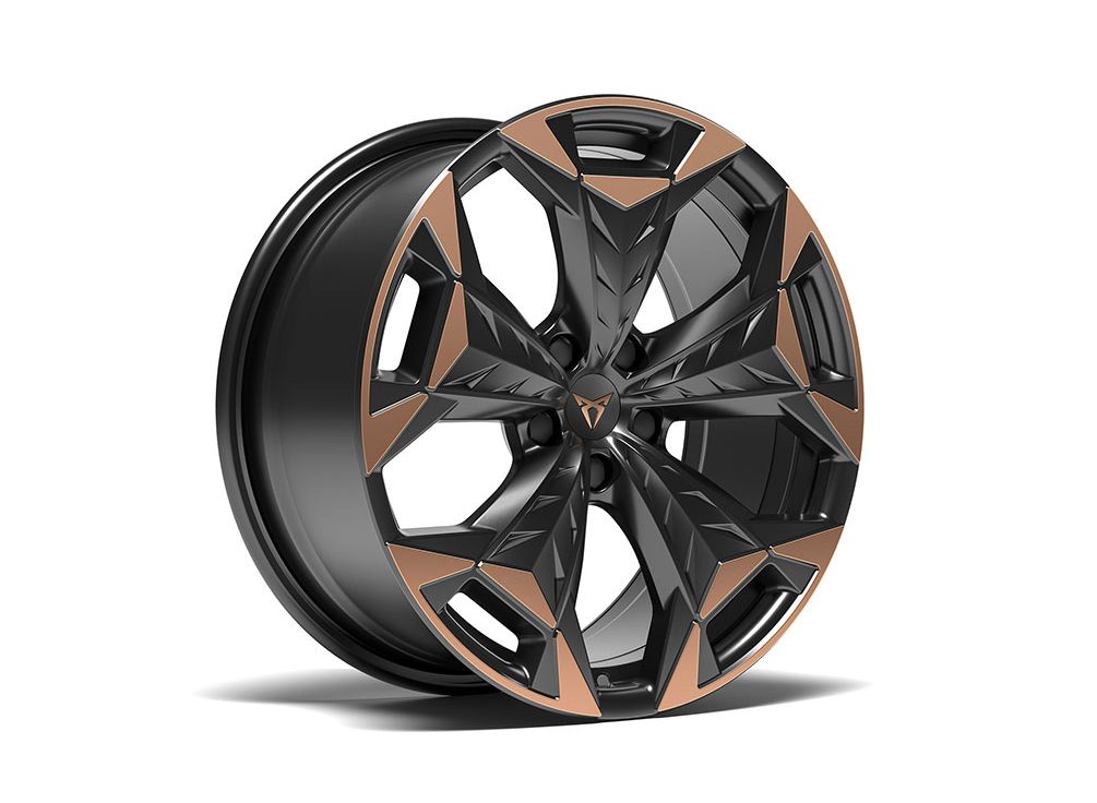 CUPRA Leichtmetallfelgen Cosmic 19 Zoll Schwarz/Kupfer für den CUPRA Terramar.