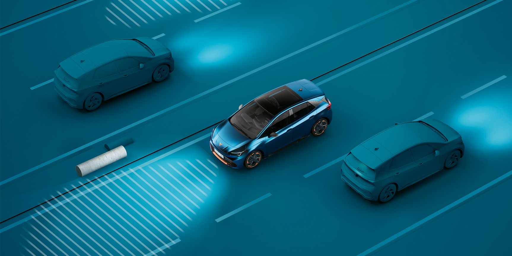 Grafik zum CUPRA Born Fernlichtassistent