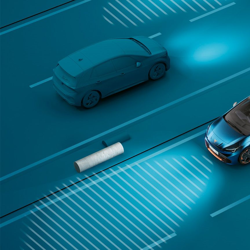 Grafik zum CUPRA Born Fernlichtassistent